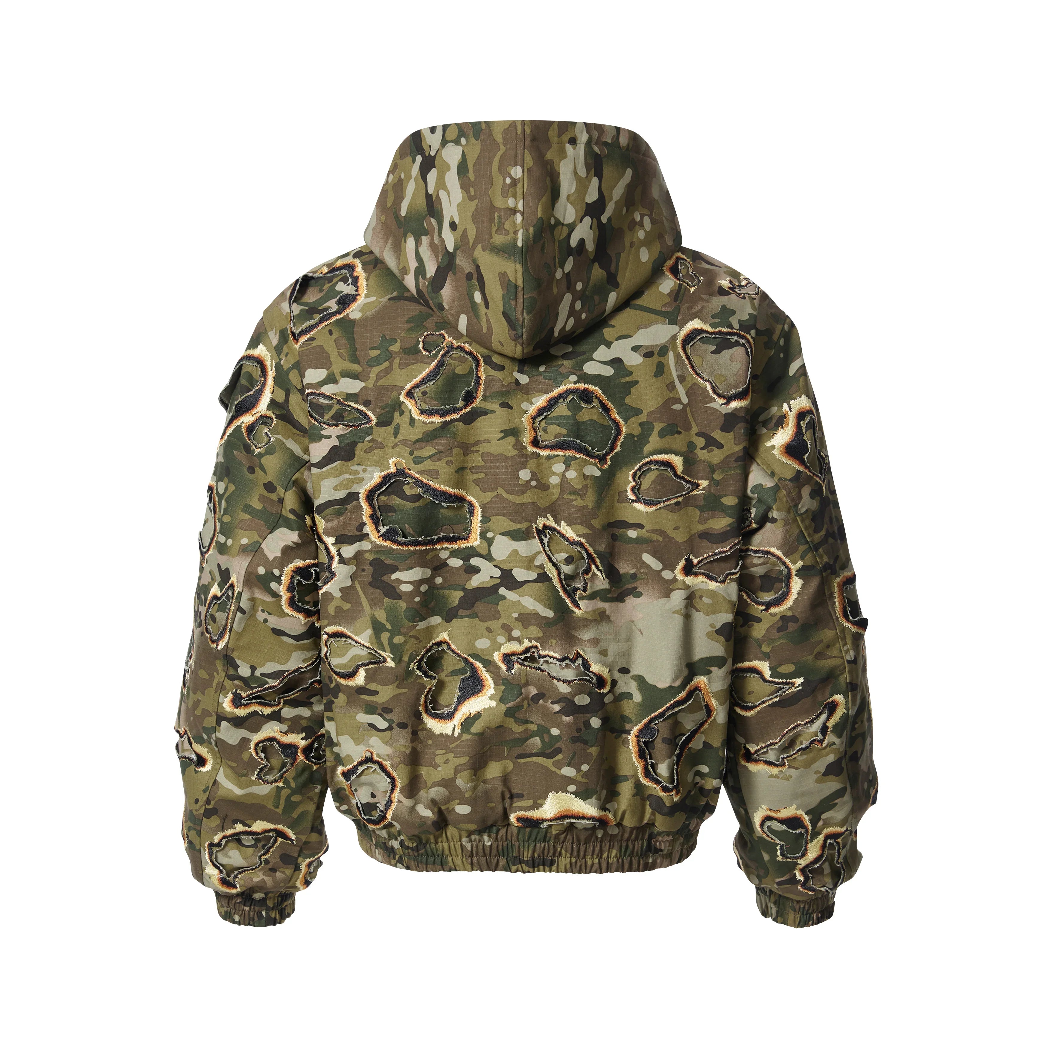 BBiMP Double Layer Burnt Camo Bomber Jacket - BBiMP