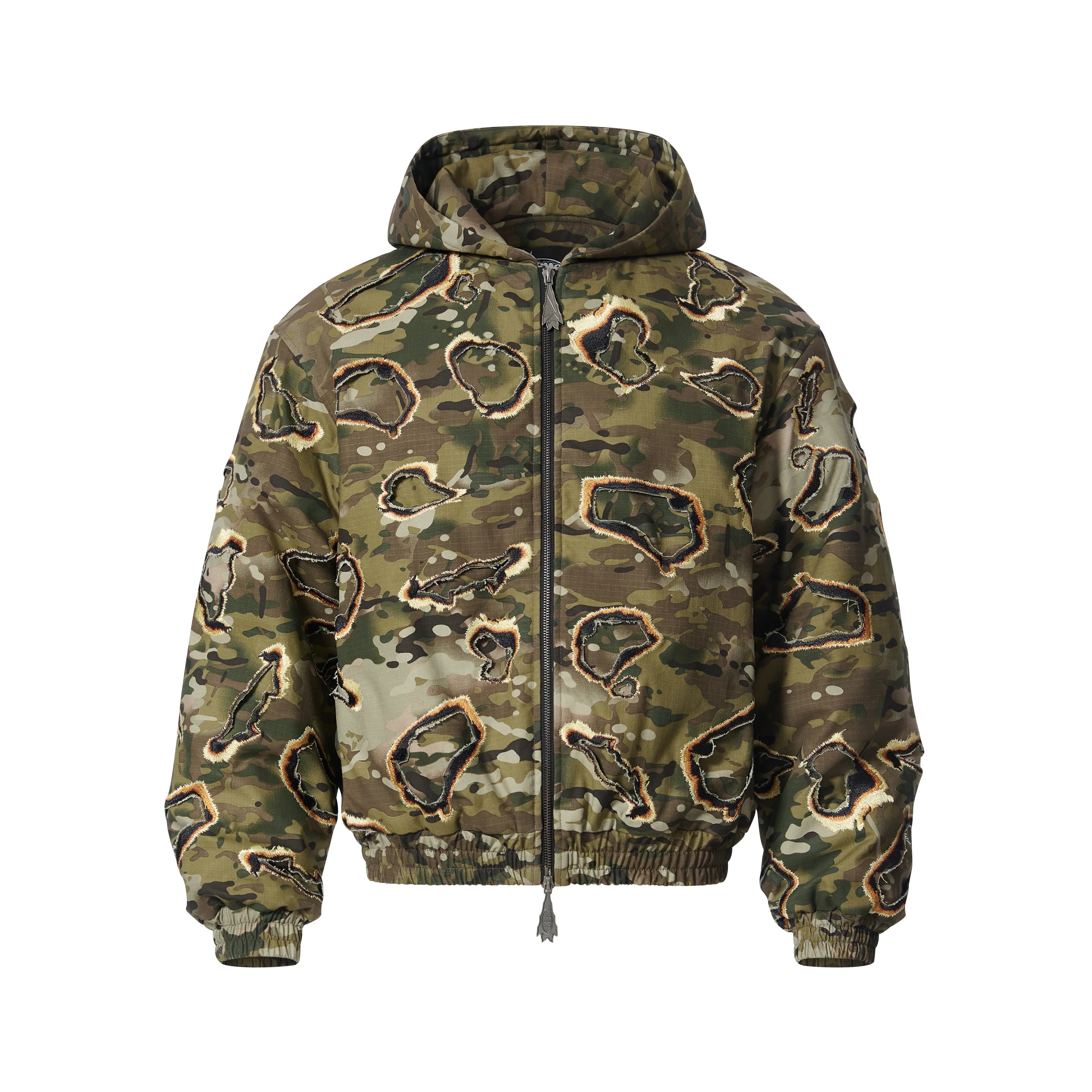 BBiMP Double Layer Burnt Camo Bomber Jacket - BBiMP