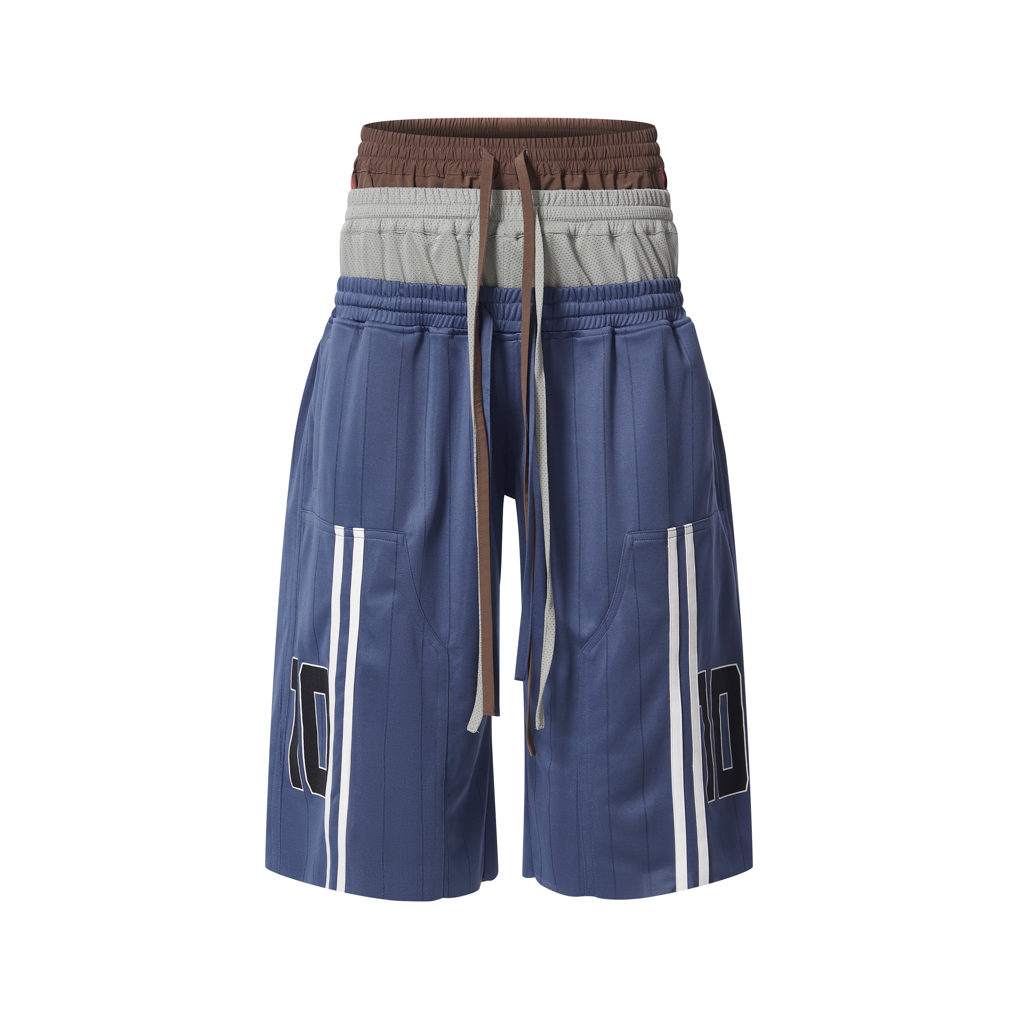 BBiMP Contrast Panel Multi-Waist Sports Shorts