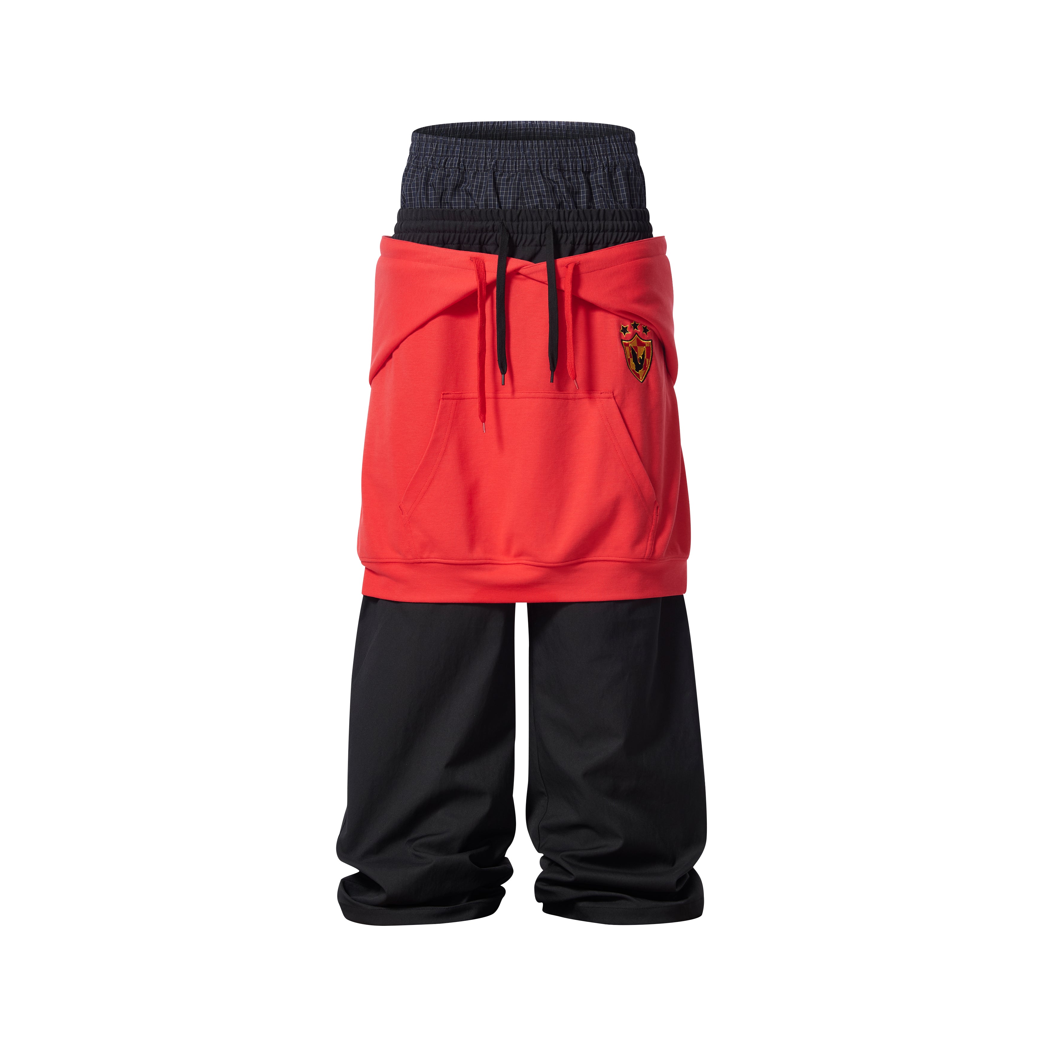 BBiMP Fake Double Layer Multi-Waist Sweat Pants