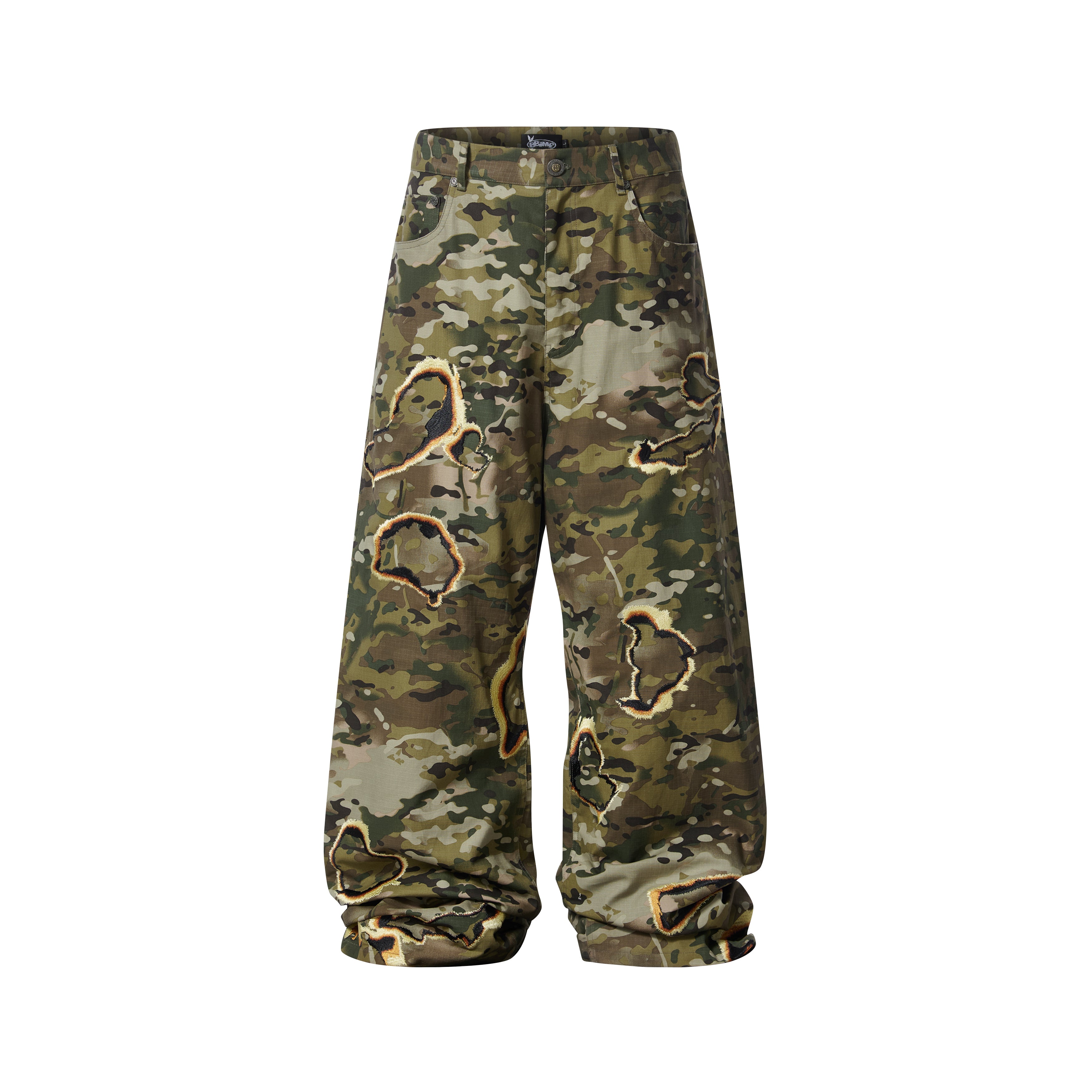 BBiMP Distressed Camo Tactical Cargo Pants