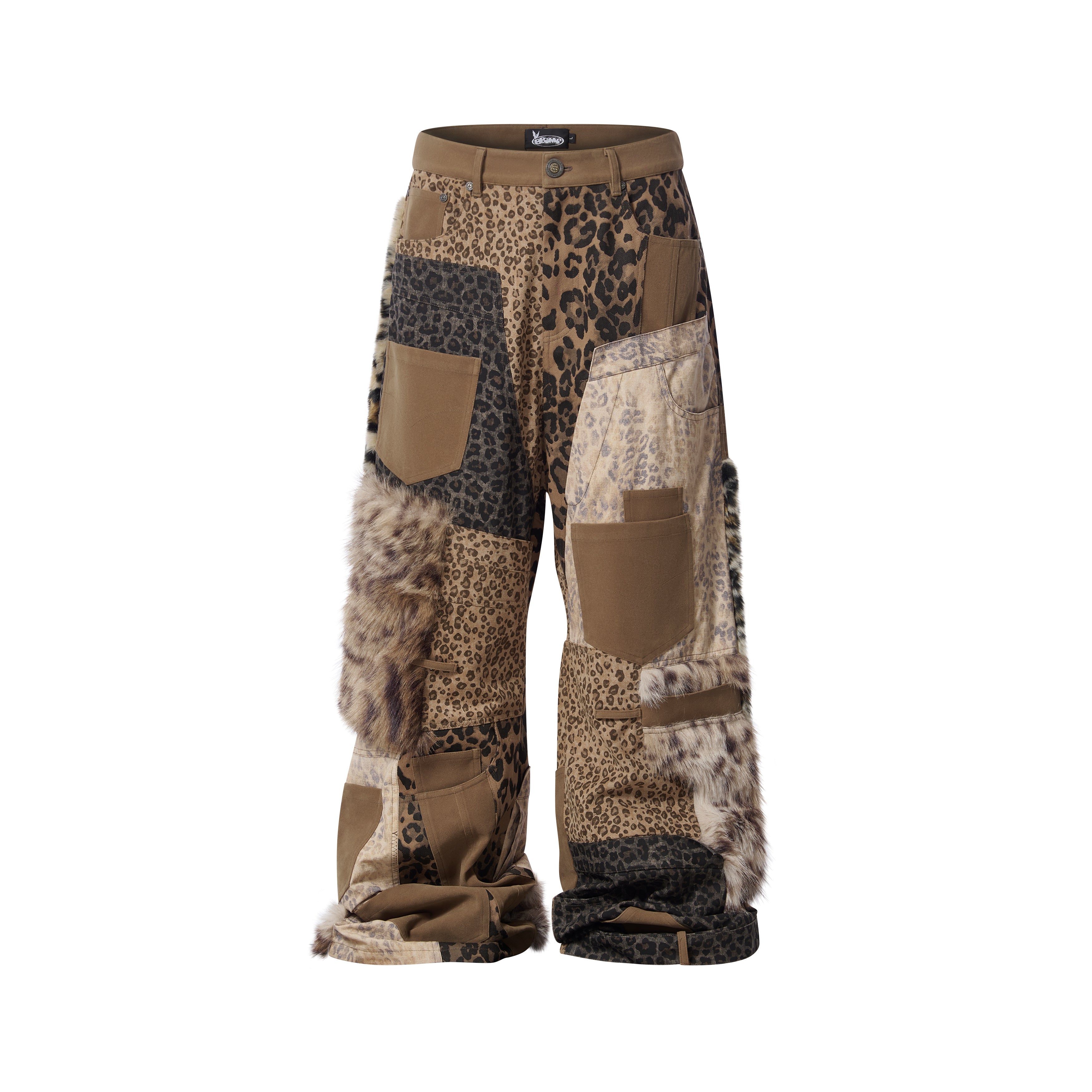 BBiMP Patchwork Leopard Print Trousers