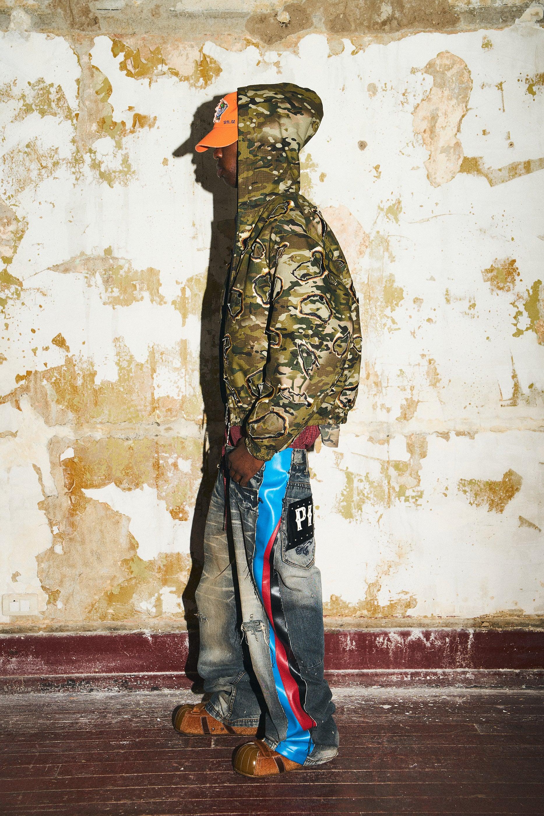 BBiMP Double Layer Burnt Camo Bomber Jacket