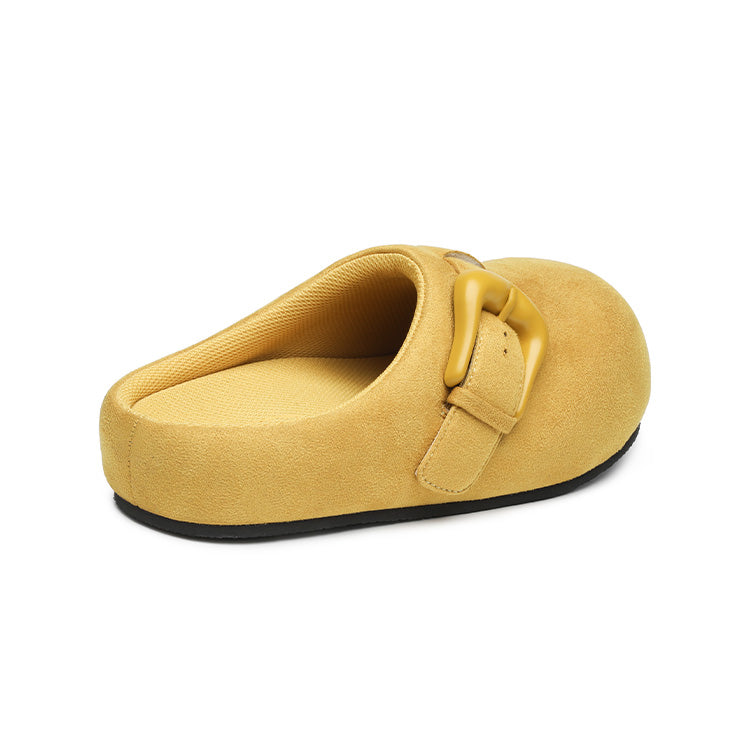 BBiMP Cartoon Puff-Lock Slippers – Mustard Yellow