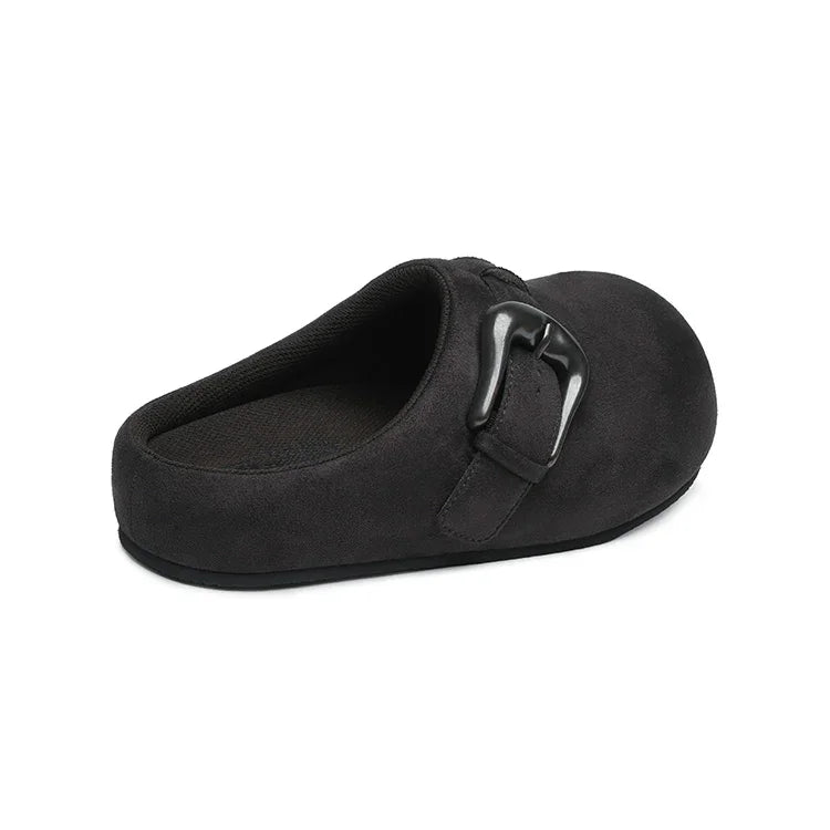 BBiMP Cartoon Puff-Lock Slippers – Carbon Black
