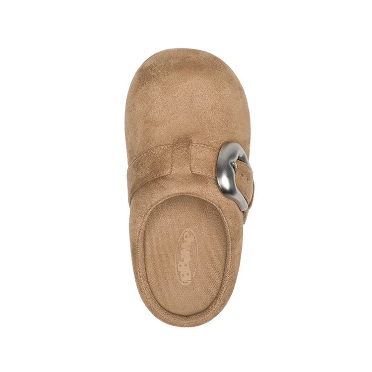 BBiMP Cartoon Puff-Lock Slippers – Brown