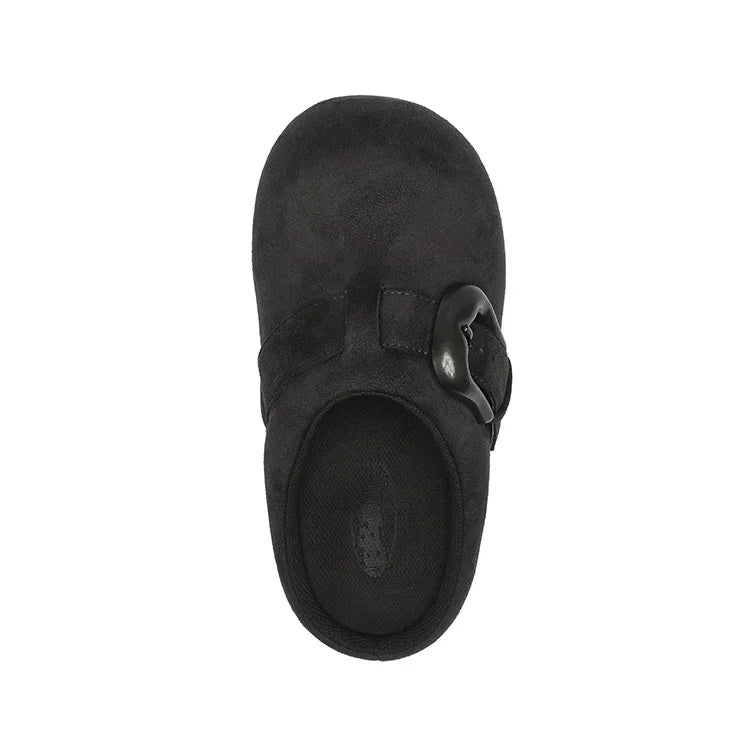 BBiMP Cartoon Puff-Lock Slippers – Carbon Black