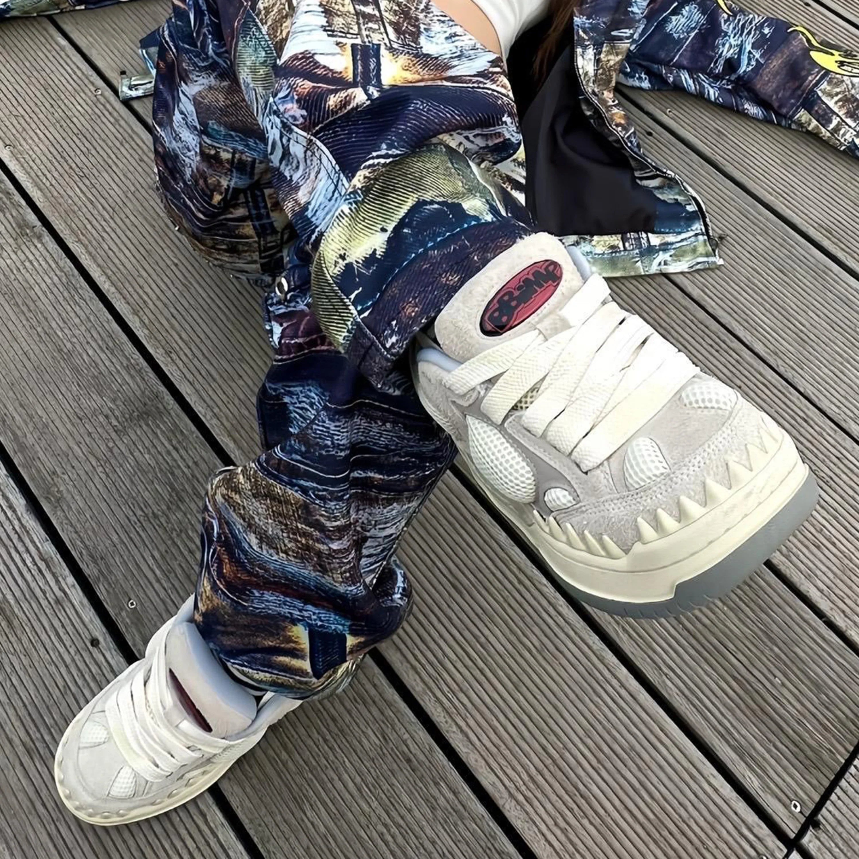 BBiMP Dinosaur Shoes White