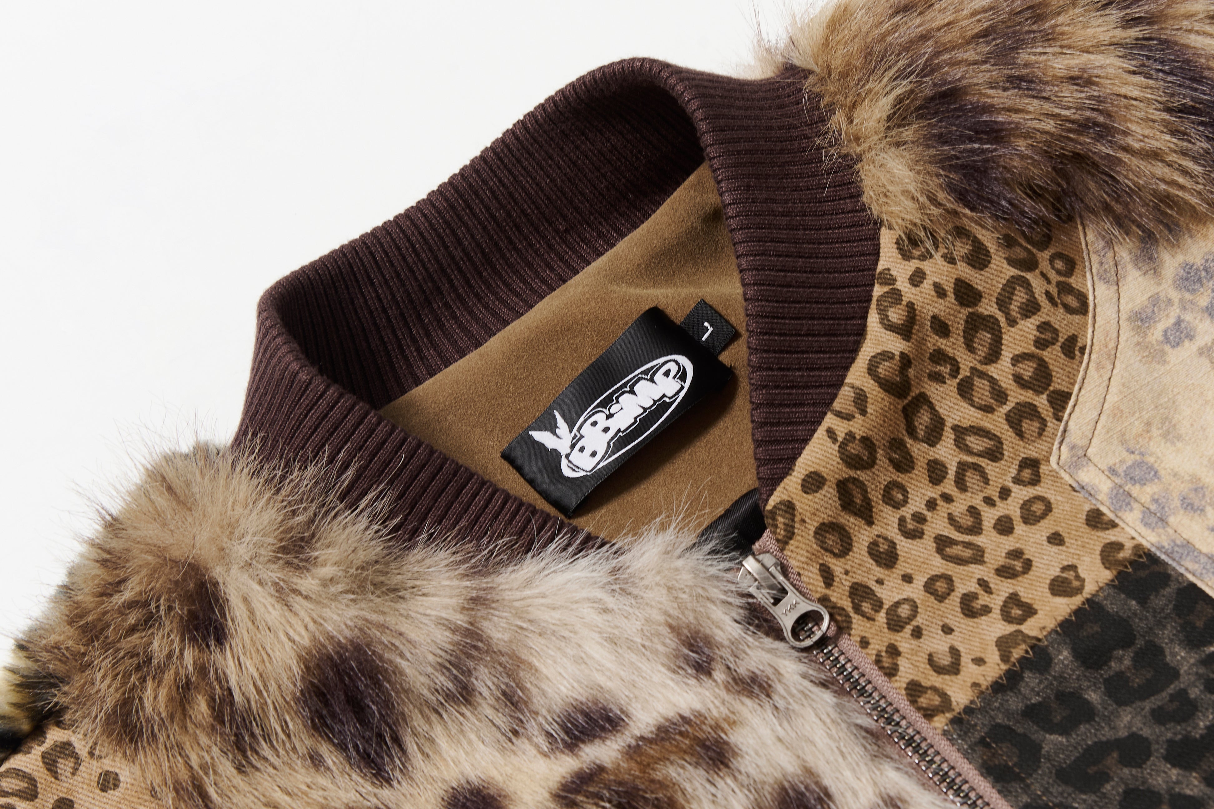 BBiMP Burn Effect Distressed Camo Bomber Jacket