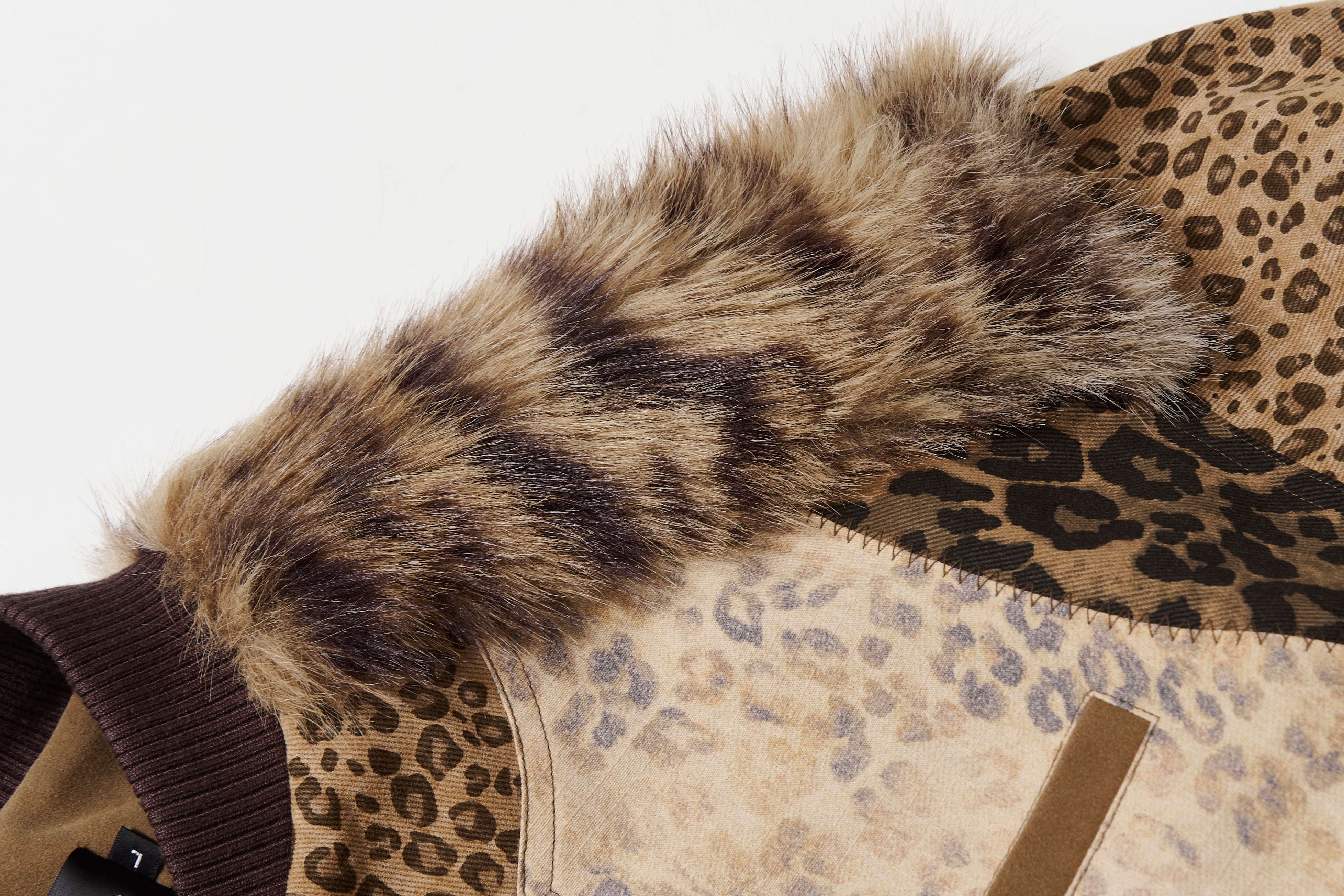 BBiMP Burn Effect Distressed Camo Bomber Jacket