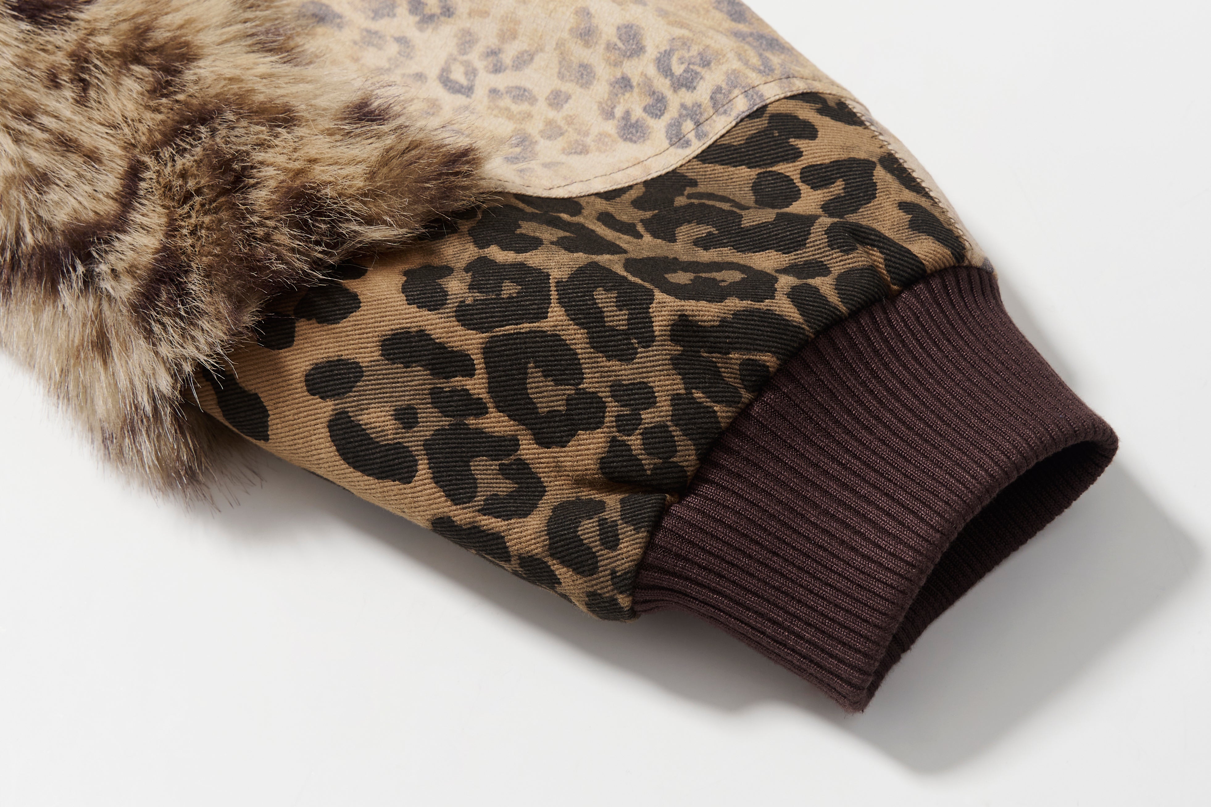 BBiMP Burn Effect Distressed Camo Bomber Jacket