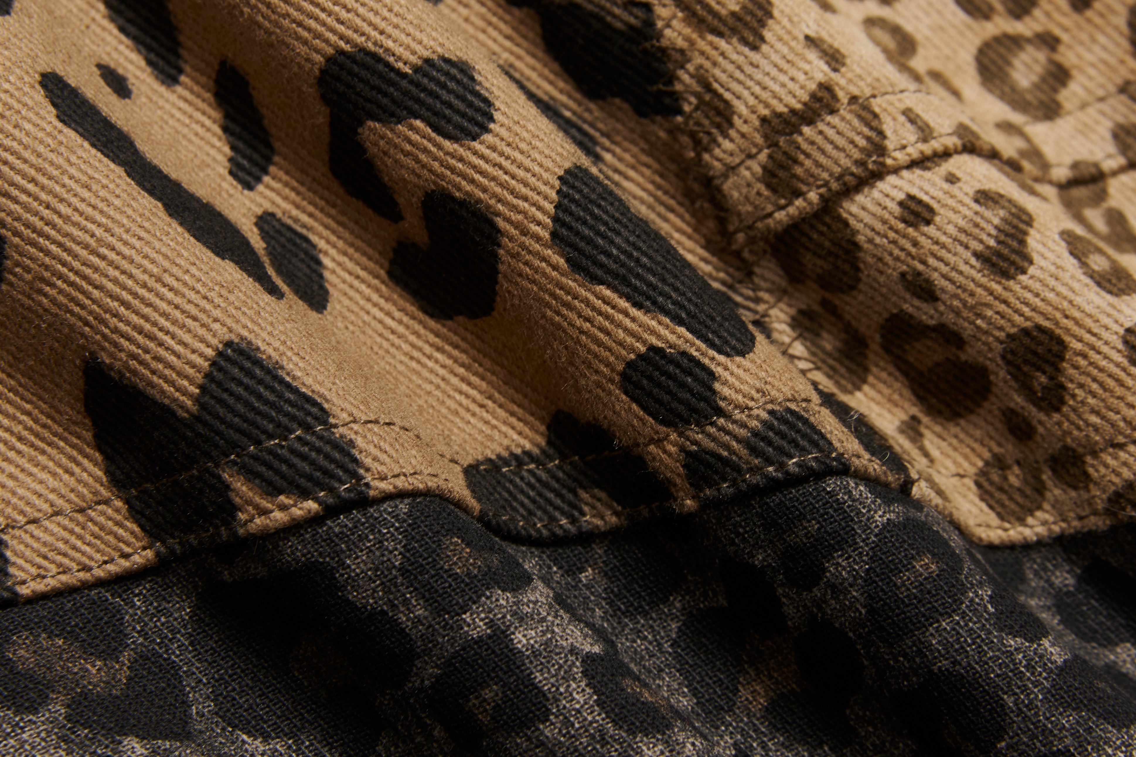 BBiMP Burn Effect Distressed Camo Bomber Jacket