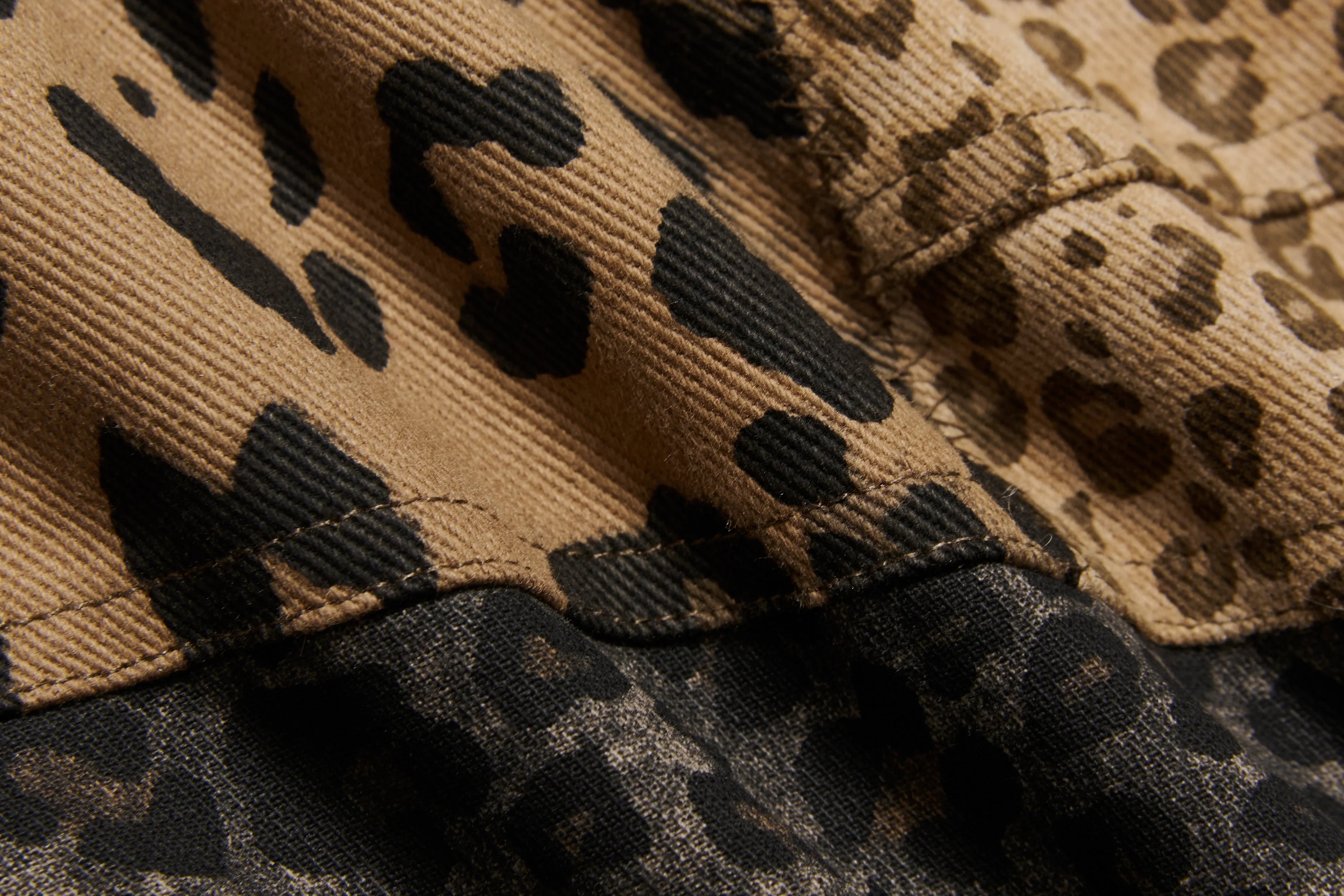 BBiMP Burn Effect Distressed Camo Bomber Jacket - BBiMP