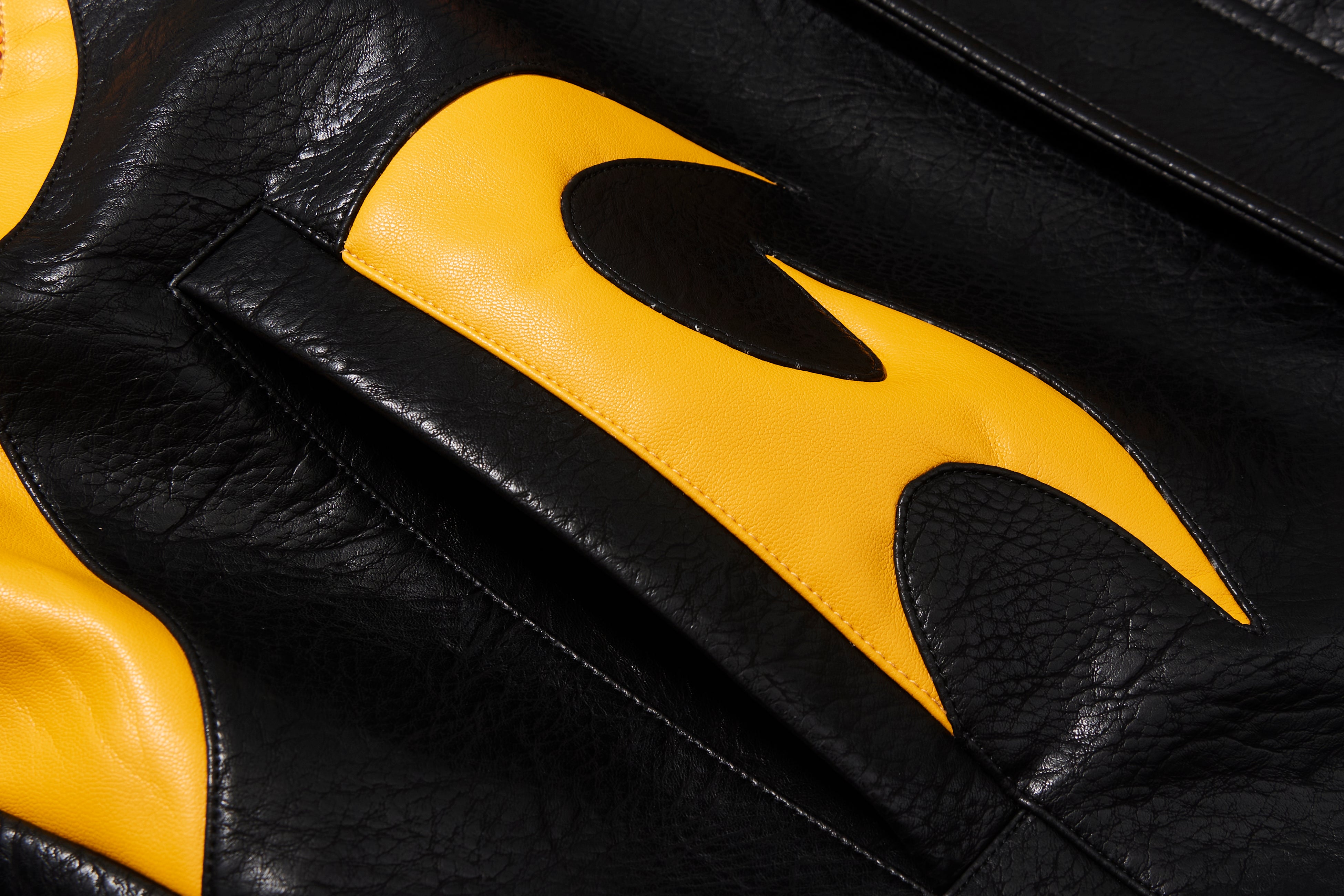 BBiMP Flame Embellished Sequin Leather Jacket