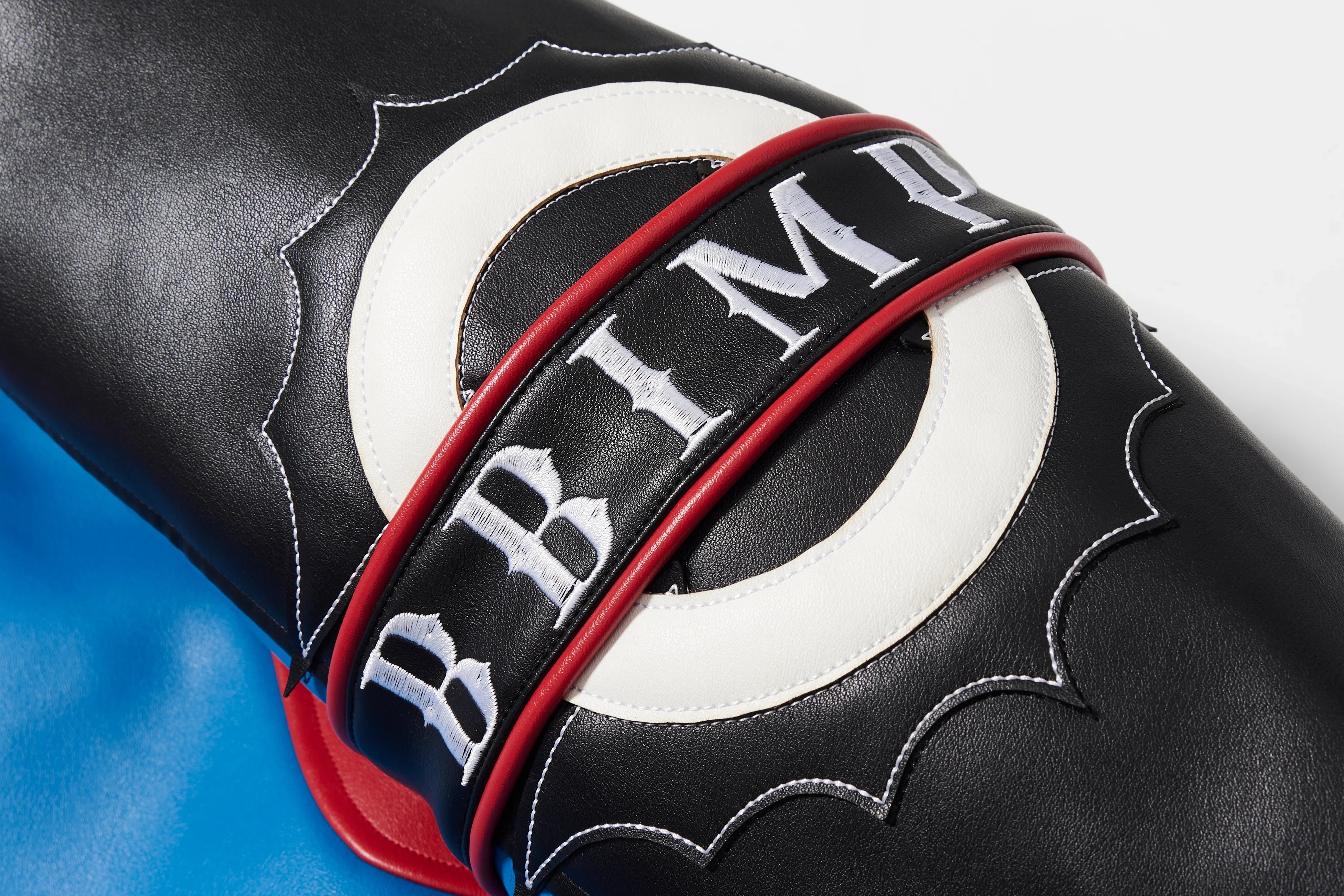 BBiMP Demon Embroidery Heavy Biker Leather Jacket - BBiMP