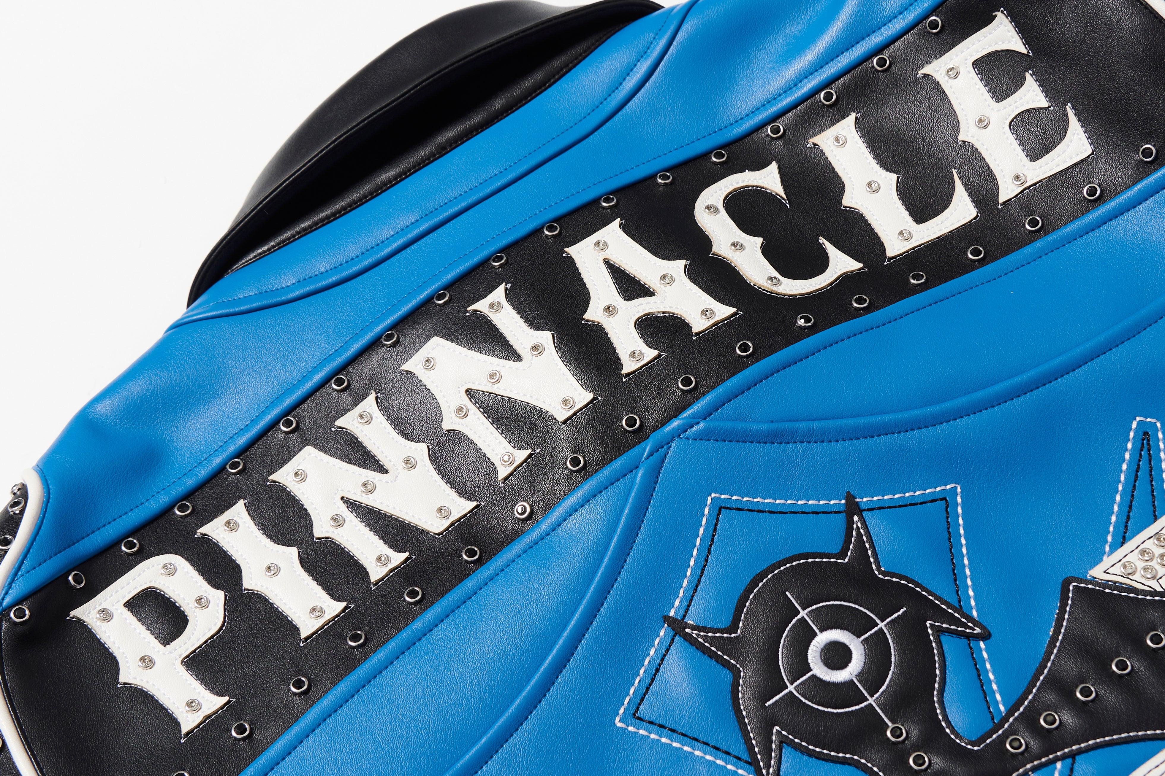 BBiMP Demon Embroidery Heavy Biker Leather Jacket - BBiMP