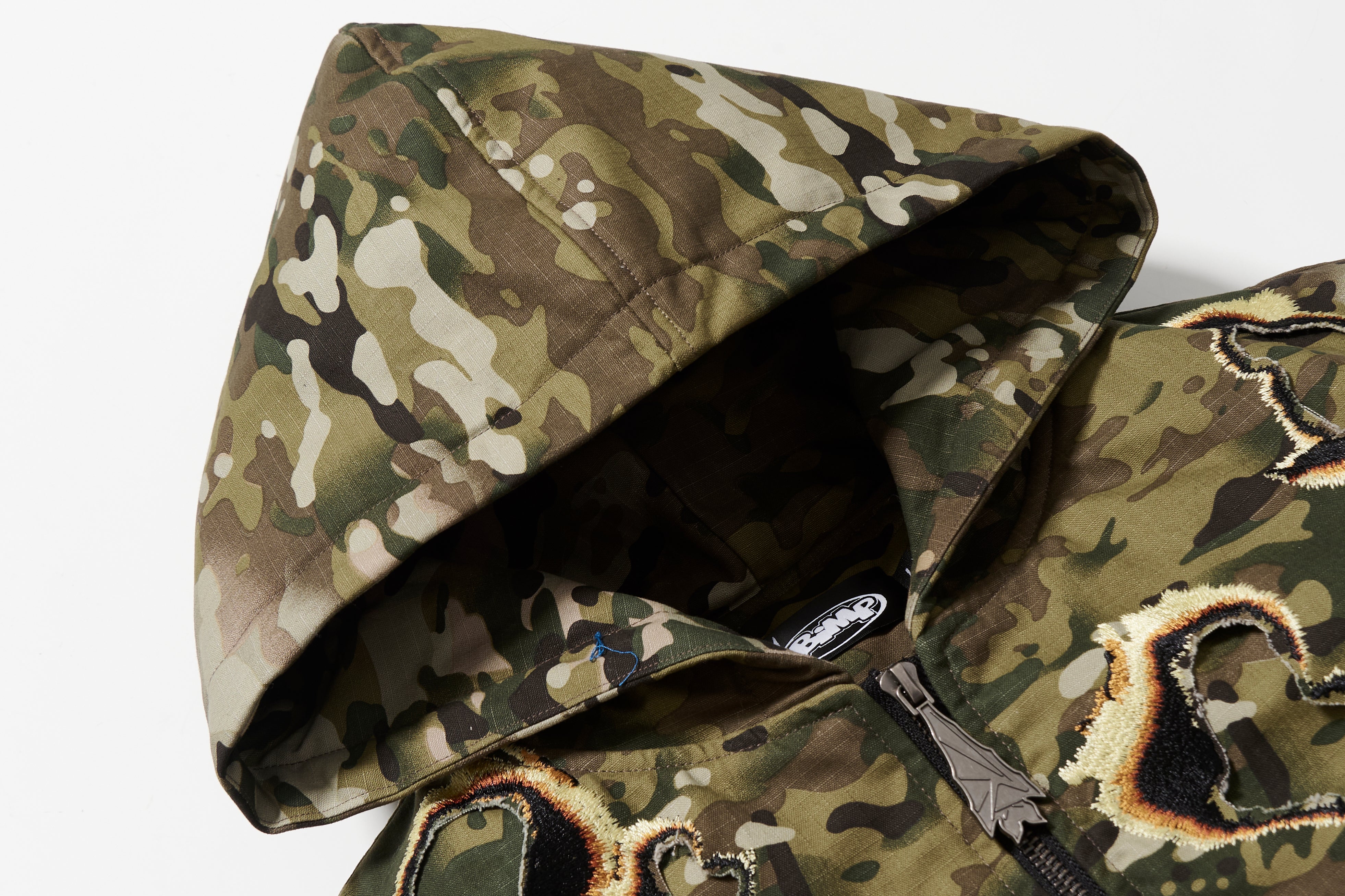 BBiMP Double Layer Burnt Camo Bomber Jacket
