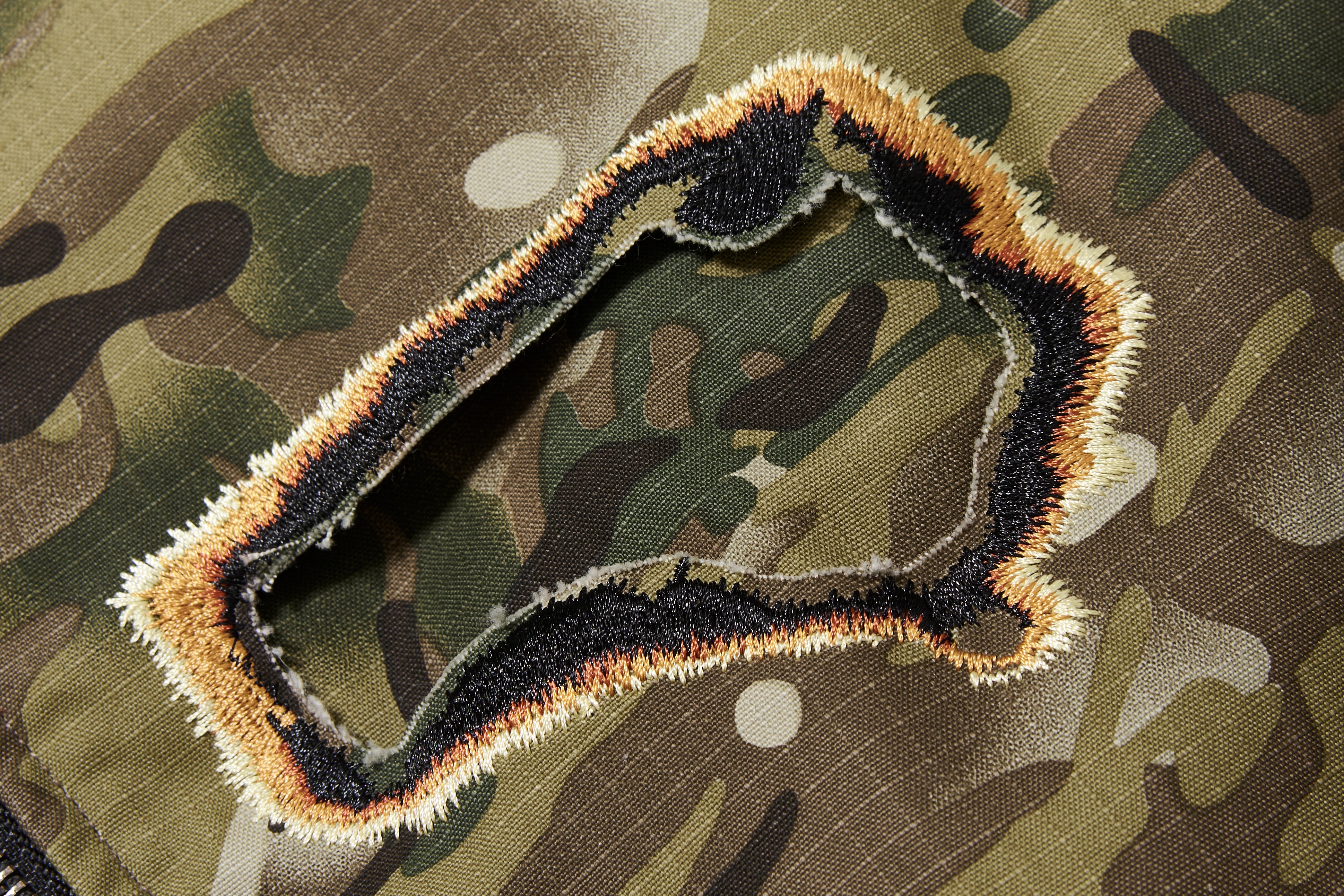 BBiMP Double Layer Burnt Camo Bomber Jacket