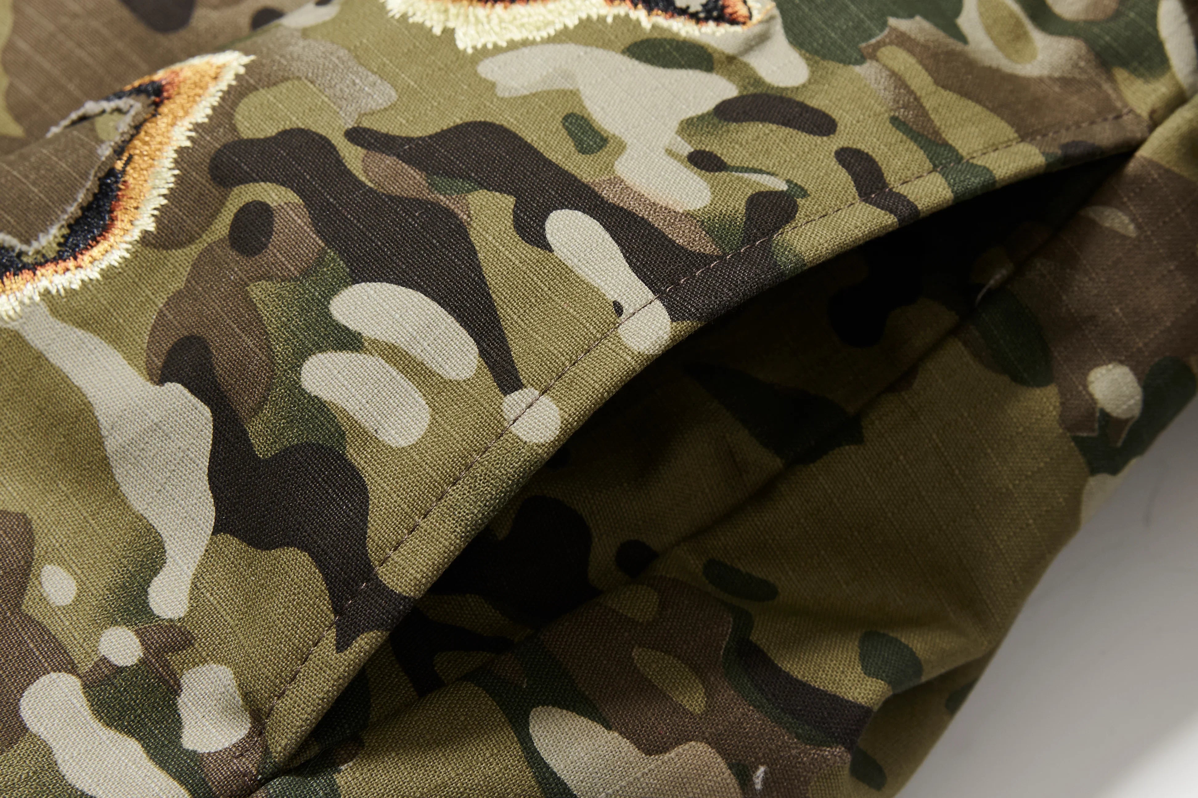 BBiMP Double Layer Burnt Camo Bomber Jacket - BBiMP