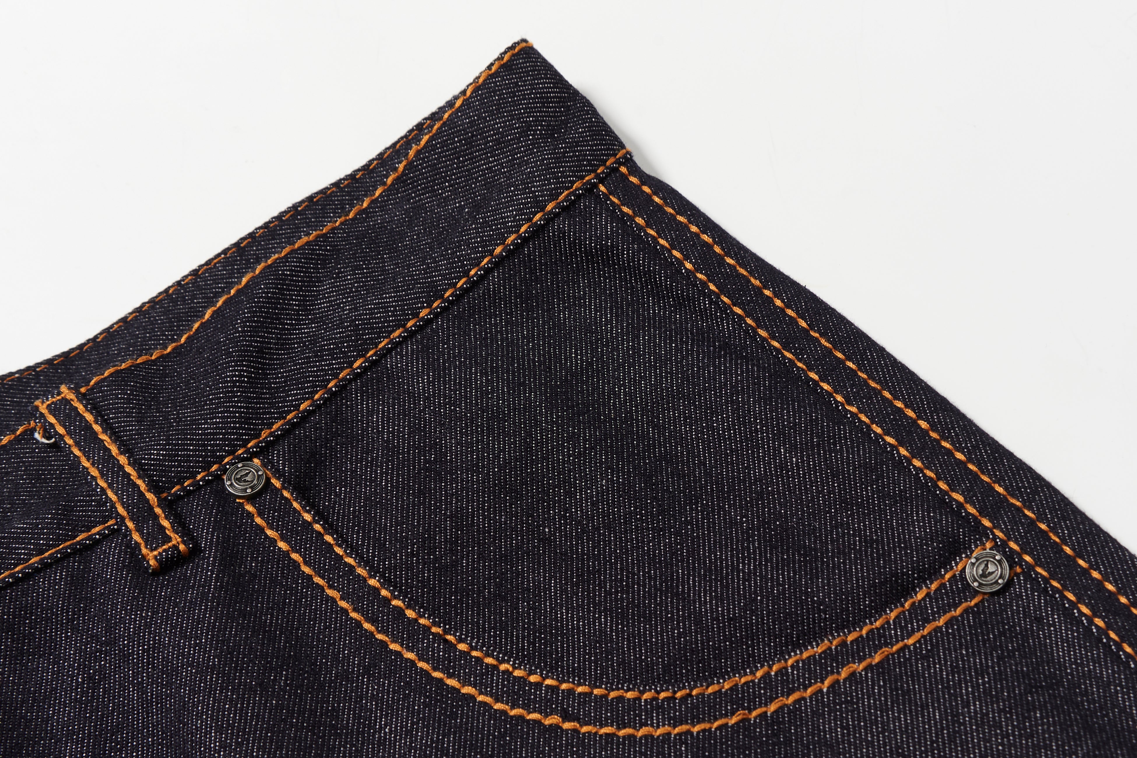 BBiMP Raw Denim Cargo Pants with Football Sequin Pattern