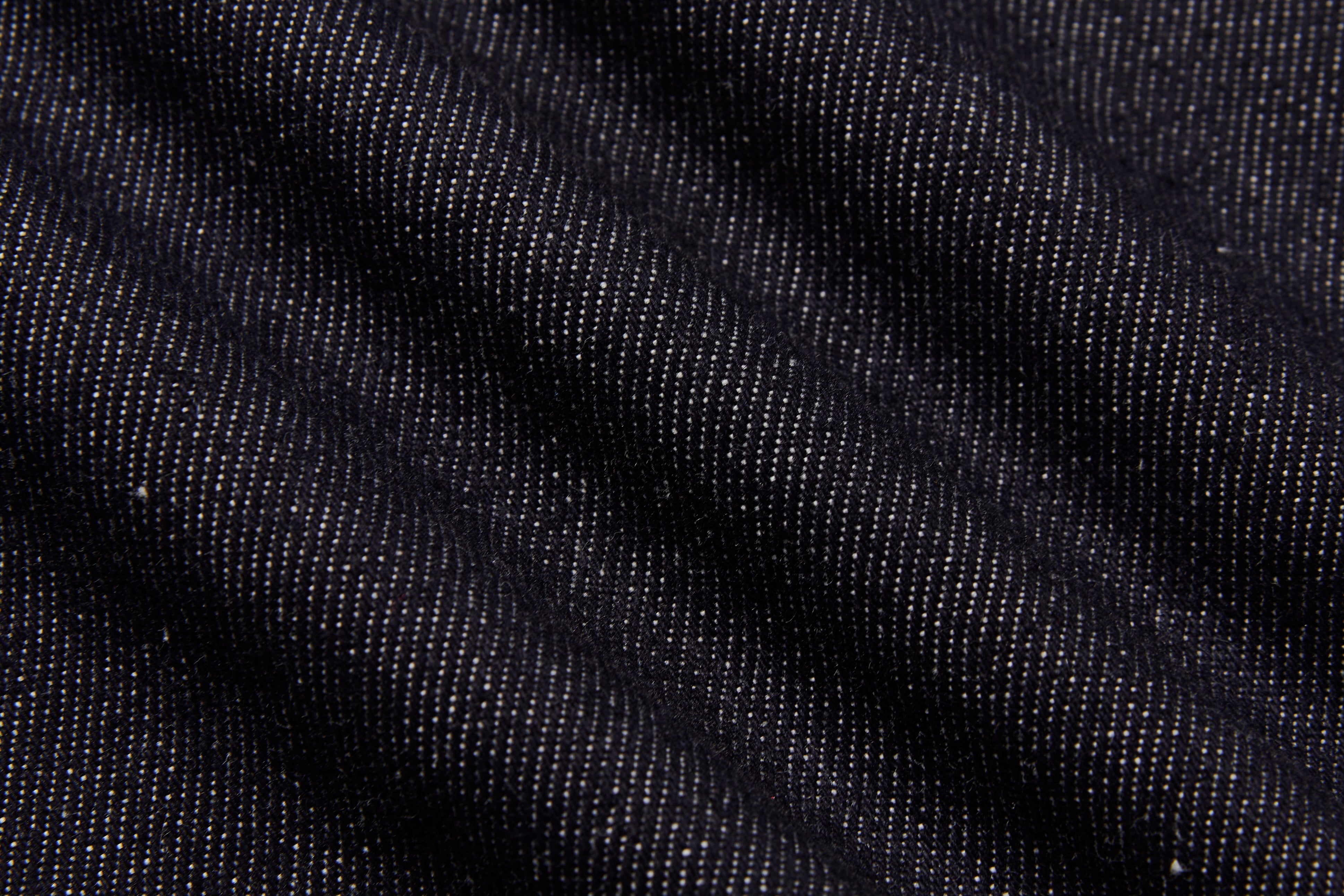 BBiMP Raw Denim Cargo Pants with Football Sequin Pattern