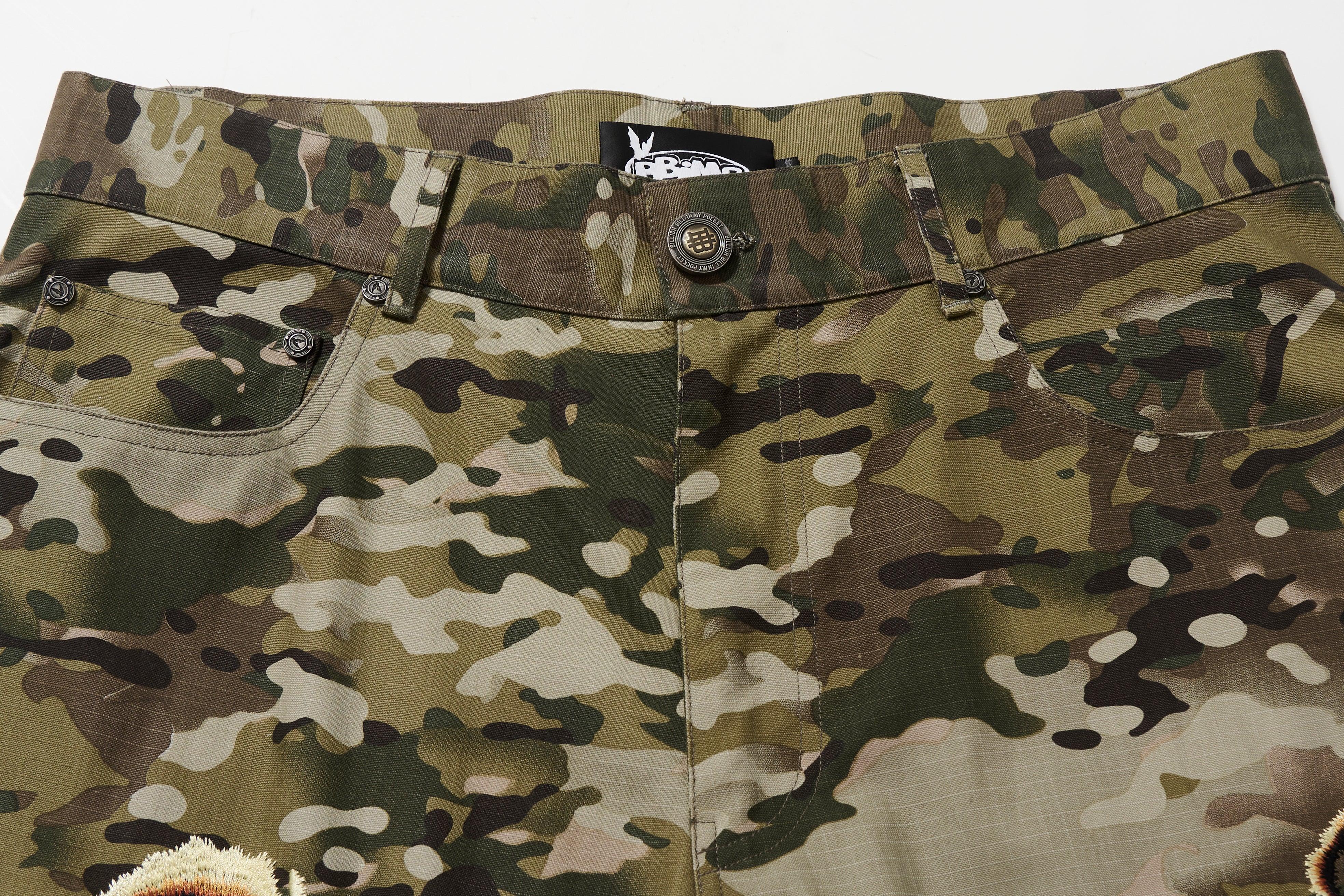 BBiMP Distressed Camo Tactical Cargo Pants - BBiMP