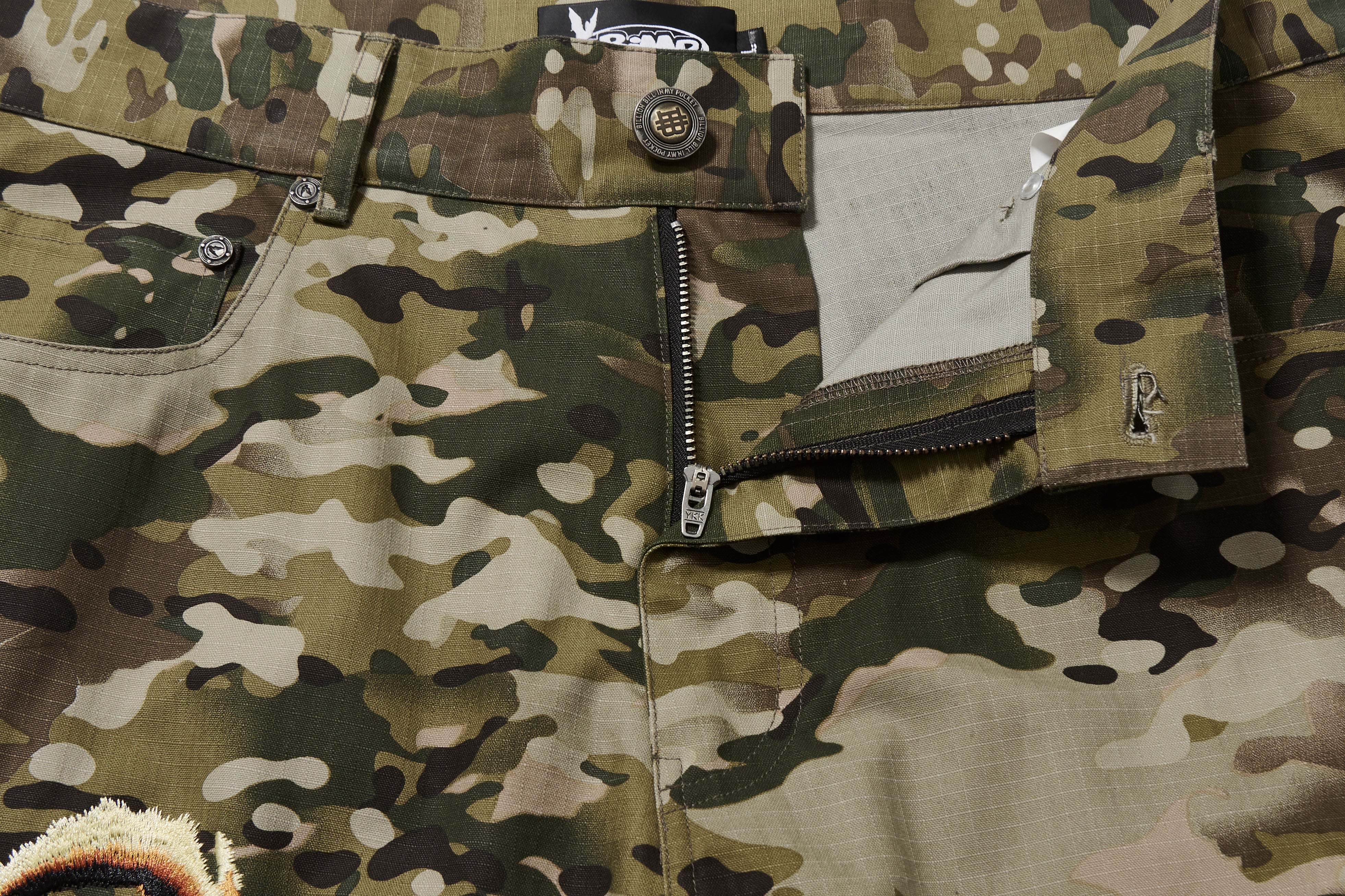 BBiMP Distressed Camo Tactical Cargo Pants