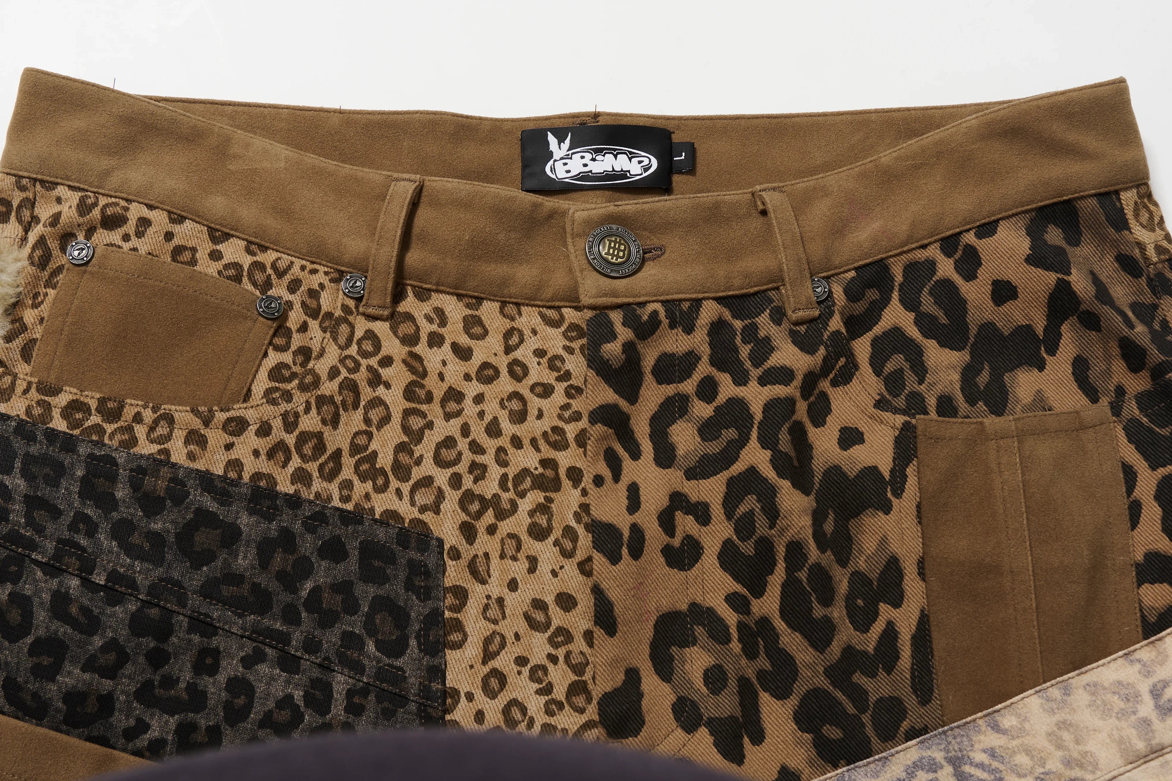 BBiMP Patchwork Leopard Print Trousers - BBiMP