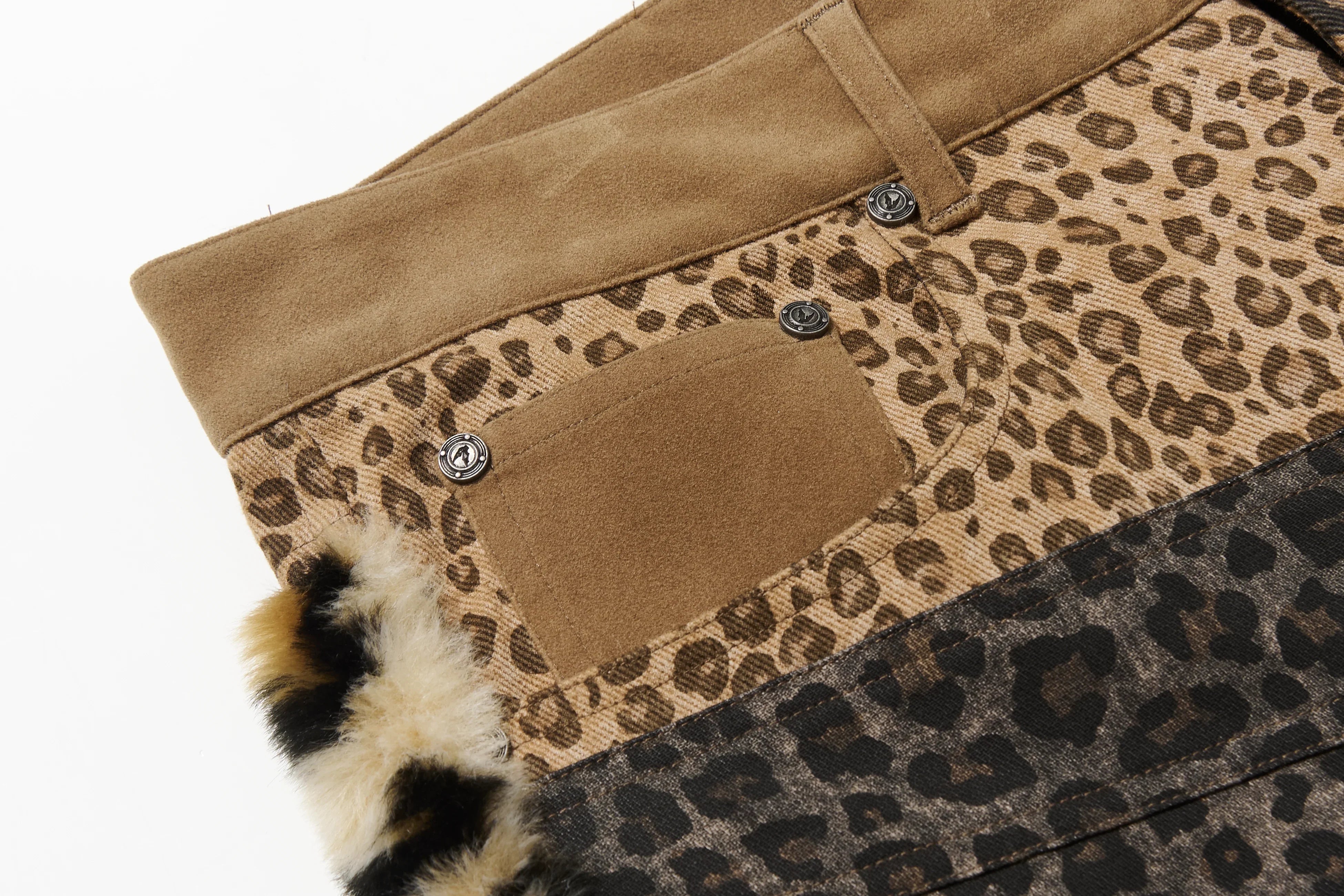 BBiMP Patchwork Leopard Print Trousers - BBiMP