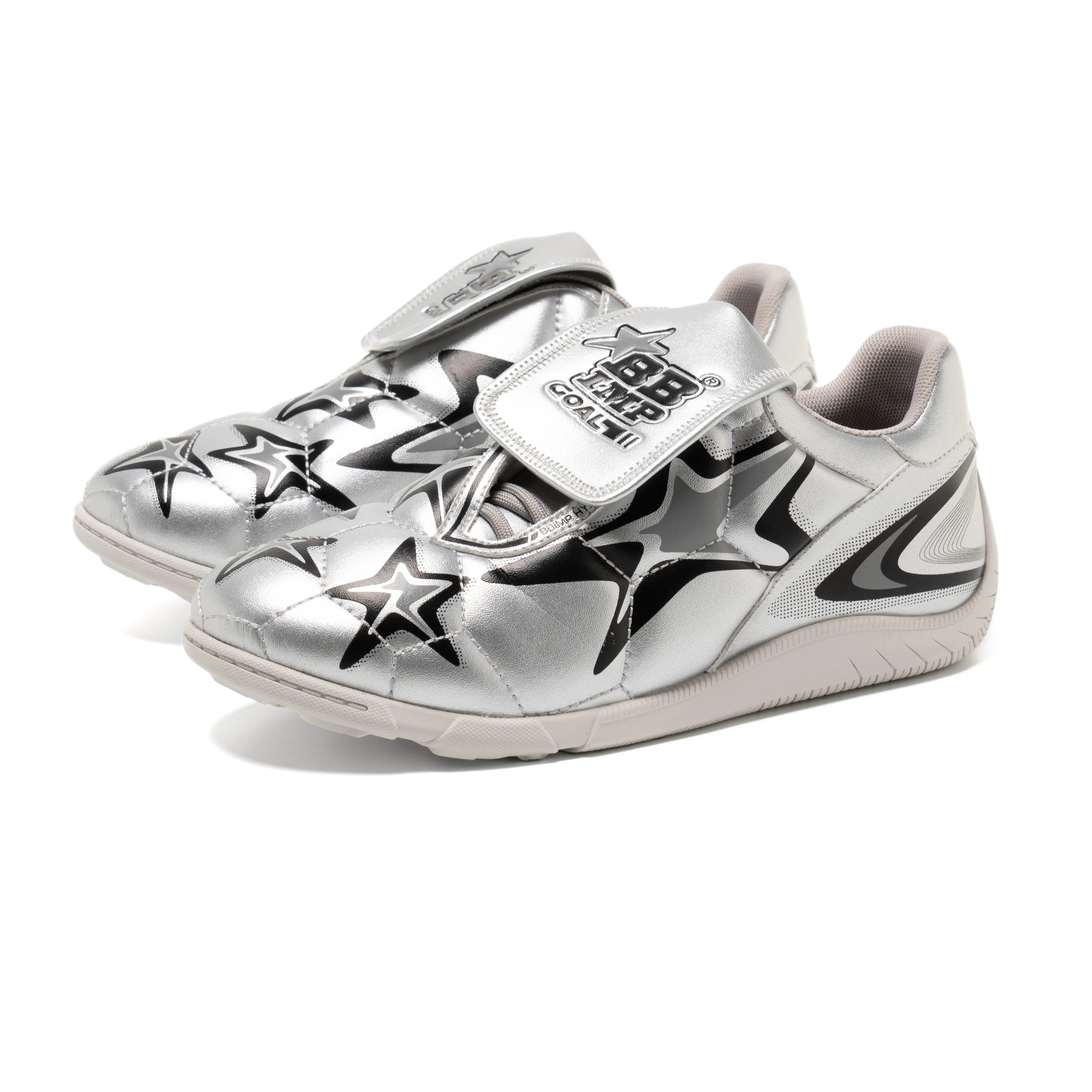BBiMP Goal Soccer Shoes-Silver - BBiMP