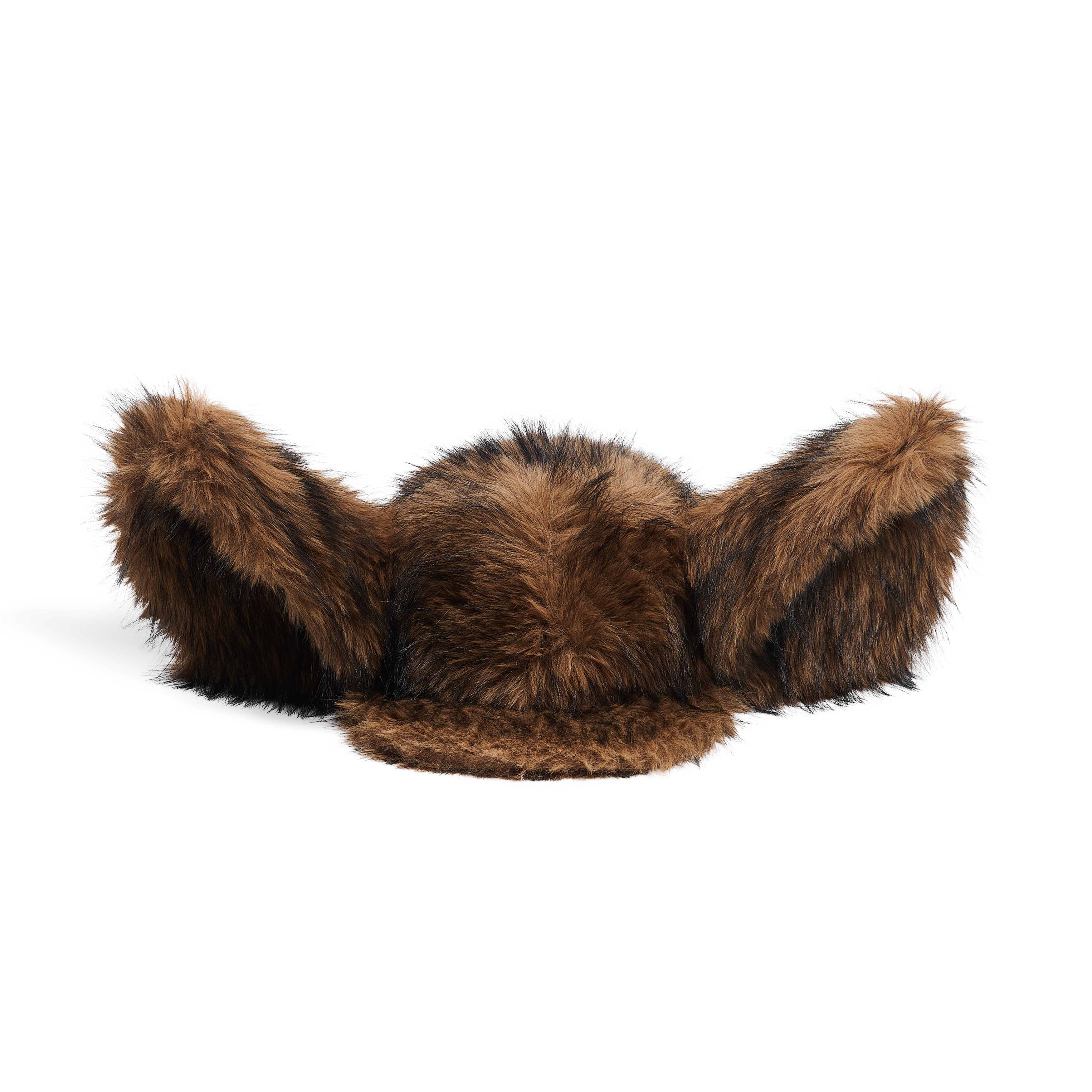 Fluffy Big Ear Snapback Cap - Brown