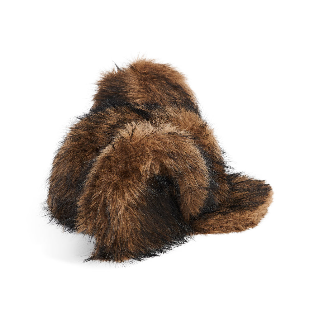 Fluffy Big Ear Snapback Cap - Brown