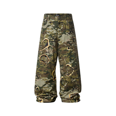 BBiMP Distressed Camo Tactical Cargo Pants - BBiMP