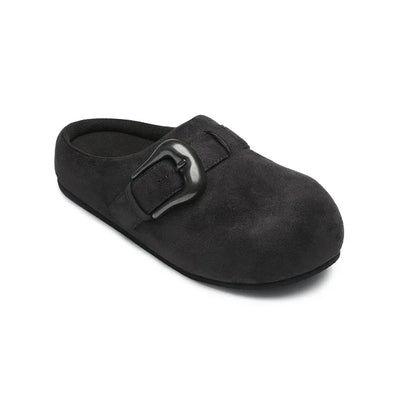 BBiMP Cartoon Puff-Lock Slippers – Carbon Black
