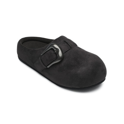 BBiMP Cartoon Puff-Lock Slippers – Carbon Black