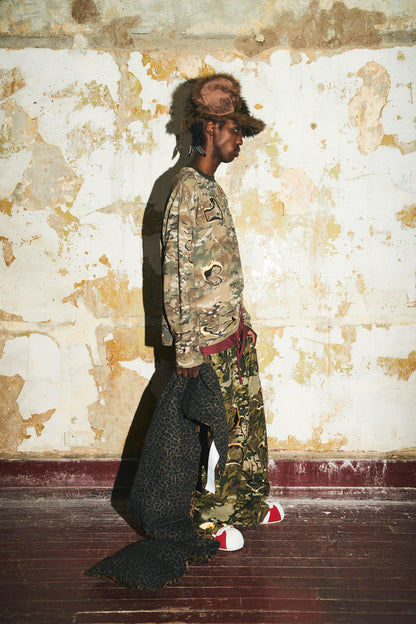 BBiMP Distressed Camo Tactical Cargo Pants