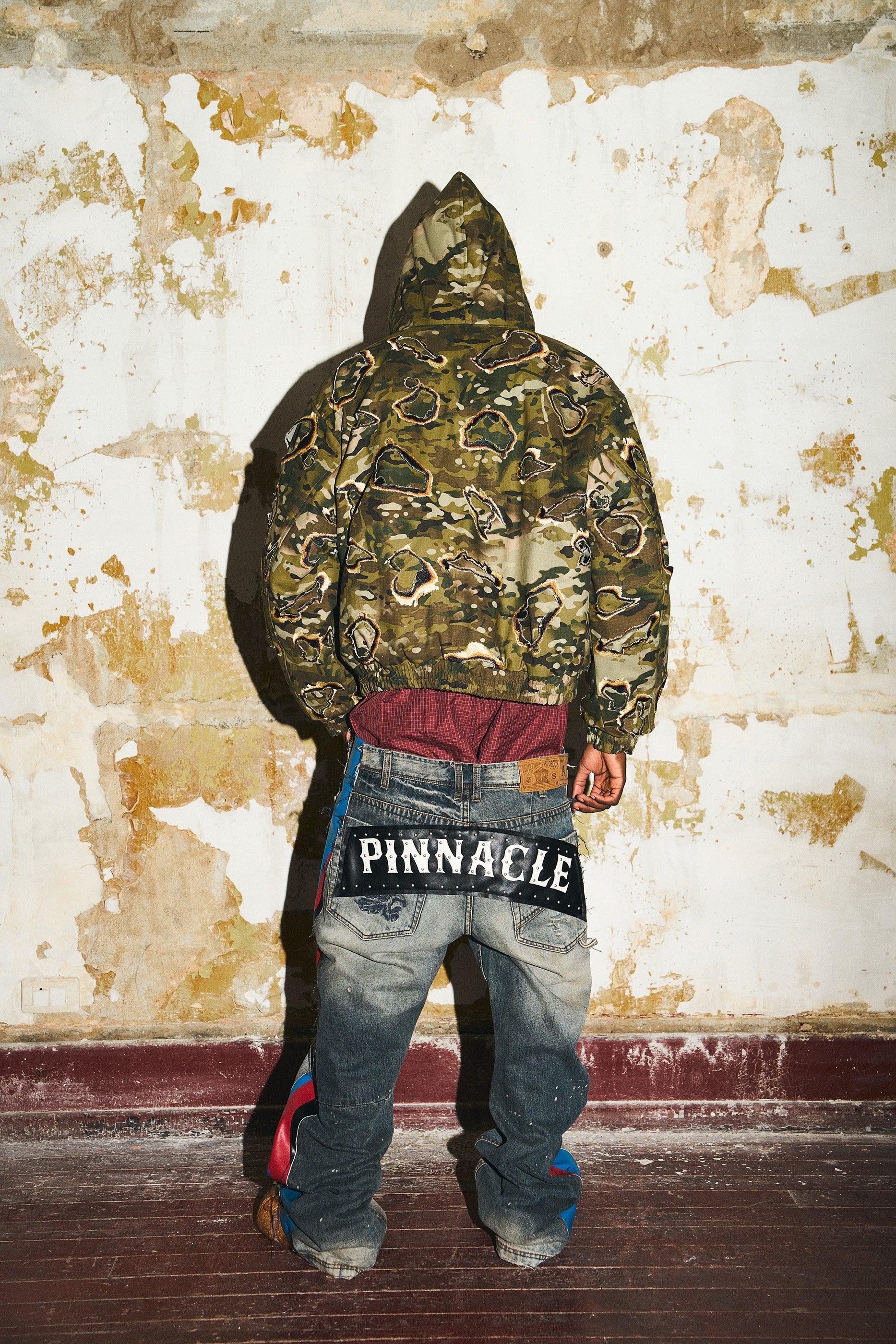 BBiMP Double Layer Burnt Camo Bomber Jacket