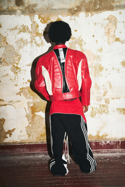 BBiMP Akira 3D Cut Panel Stitch Moto Leather Jacket