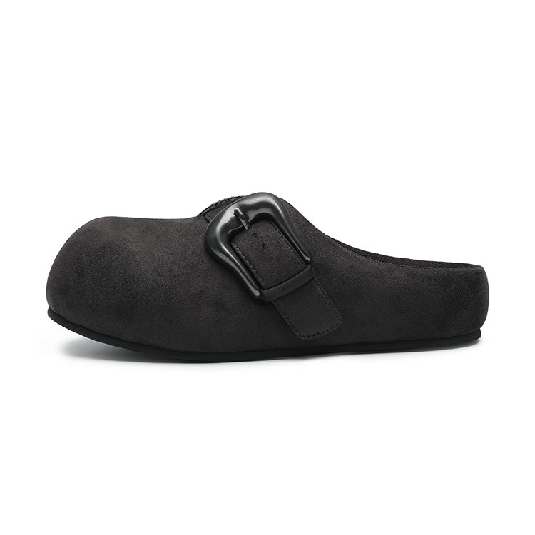 BBiMP Cartoon Puff-Lock Slippers – Carbon Black