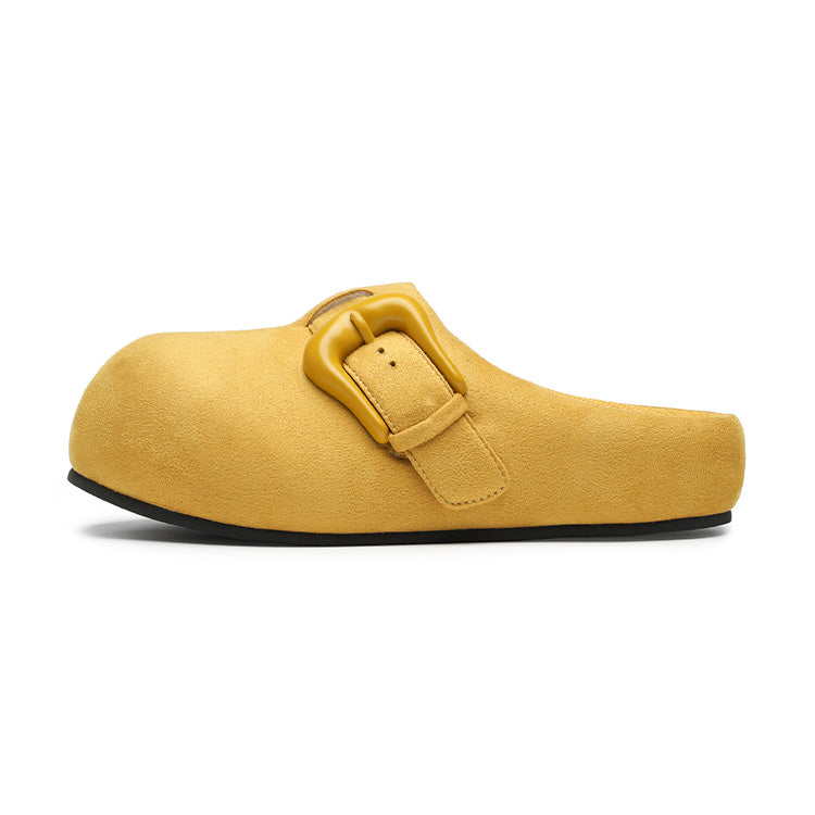 BBiMP Cartoon Puff-Lock Slippers – Mustard Yellow