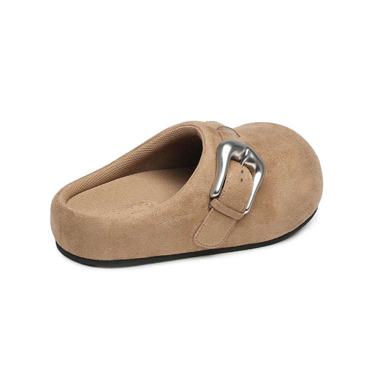 BBiMP Cartoon Puff-Lock Slippers – Brown