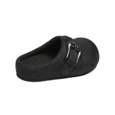 BBiMP Cartoon Puff-Lock Slippers – Carbon Black