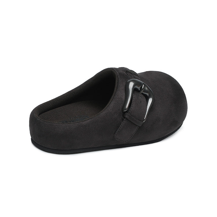 BBiMP Cartoon Puff-Lock Slippers – Carbon Black
