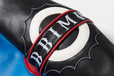 BBiMP Demon Embroidery Heavy Biker Leather Jacket - BBiMP