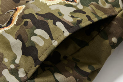 BBiMP Double Layer Burnt Camo Bomber Jacket - BBiMP