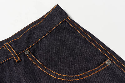 BBiMP Raw Denim Cargo Pants with Football Sequin Pattern - BBiMP