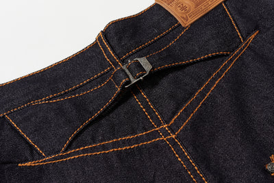 BBiMP Raw Denim Cargo Pants with Football Sequin Pattern - BBiMP