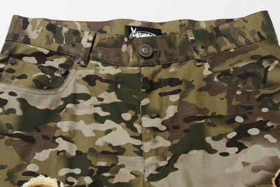 BBiMP Distressed Camo Tactical Cargo Pants - BBiMP