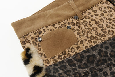 BBiMP Patchwork Leopard Print Trousers - BBiMP